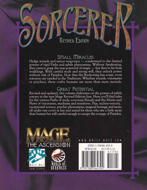 Mage The Ascension Revised Edition - Sorcerer Revised Edition (Grade B) (Genbrug)